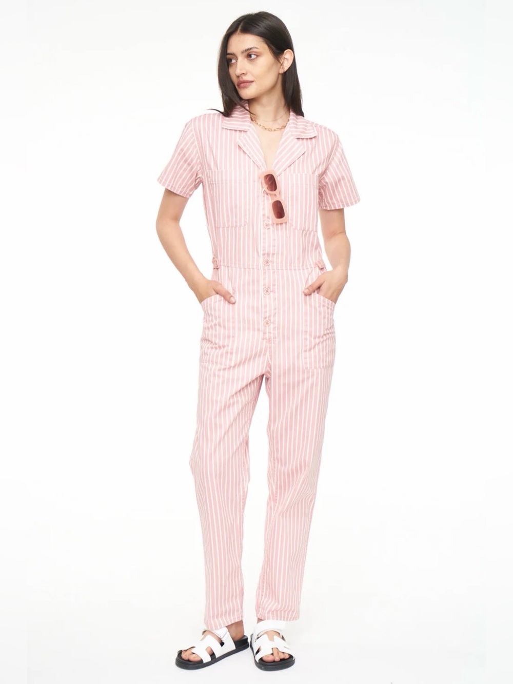 Pistola Grover Pink Striped Coveralls